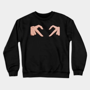 anime heart fingers two stickers Crewneck Sweatshirt